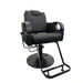 Karma Tumut Reclining Salon Chair Black Front Side View