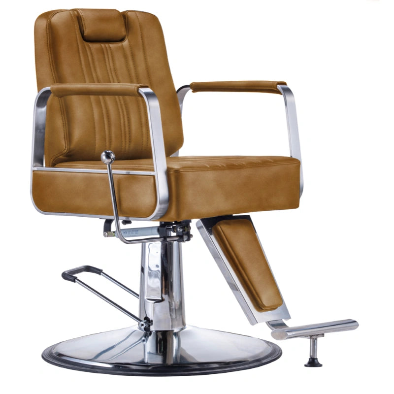 Karma Wollongong Salon Chair Tan Front Side View