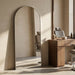 Louvre Mirrors Alto Arch Frameless Mirror Barber Front Side View