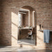 Louvre Mirrors Alto Arch Frameless Mirror Wall Mounted Front Side View