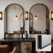 Louvre Mirrors Contour Arch Mirror Black Side By Side Front Close Up View