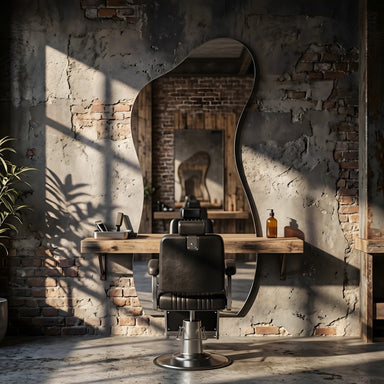 Louvre Mirrors Lyra Frameless Mirror Wall Mounted Barbershop