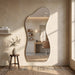 Louvre Mirrors Lyra Frameless Mirror Wall Mounted Rustic Salon Interior