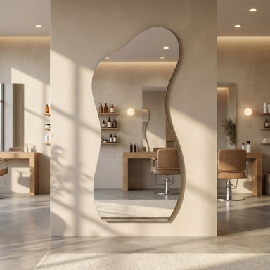 Louvre Mirrors Lyra Frameless Mirror Wall Mounted Salon