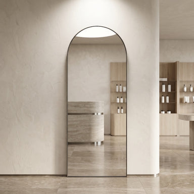 Louvre Mirrors Mia Arch Black Front View
