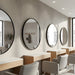 Louvre Mirrors Vero Round Wall Mirror Black Salon Row