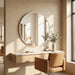 Louvre Mirrors Vero Round Wall Salon Mirror White